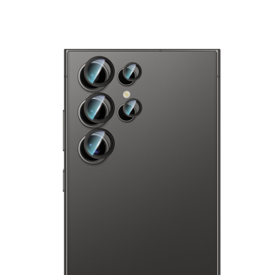 Galaxy S24 Ultra CaseWorld Alloy Series Oleophobic Anti-Reflective Camera Lens Protector Black