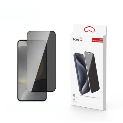 Galaxy S24 Zore Kor Privacy Glass Screen Protector Black