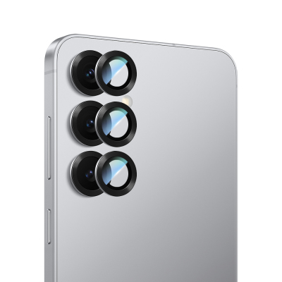Galaxy S25 CaseWorld Alloy Serisi Oleofobik Anti Reflective Kamera Lens Koruyucu Gümüş