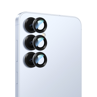 Galaxy S25 CaseWorld Alloy Serisi Oleofobik Anti Reflective Kamera Lens Koruyucu Mavi