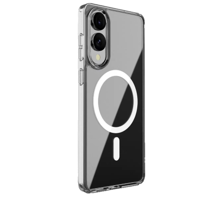 Galaxy S25 Edge Case Camera Protection M-safe Hard PC Zore Porto Cover Şeffaf