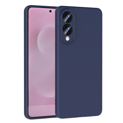 Galaxy S25 Edge Case Zore Mara Lansman Cover Navy blue