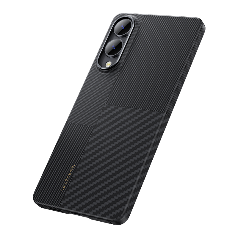 Galaxy S25 Edge Kılıf M-safe Şarj Özellikli Karbon Fiber Benks Montage ArmorAir Kevlar Kapak - 4
