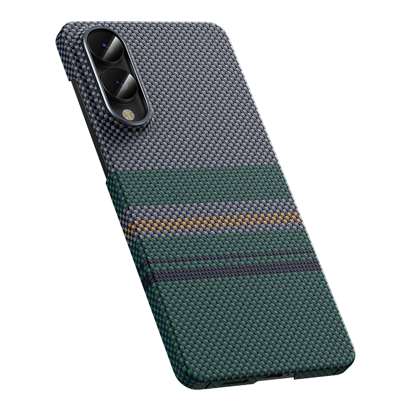 Galaxy S25 Edge Kılıf M-safe Şarj Özellikli Karbon Fiber Tasarımlı Benks Aurora ArmorAir Kevlar Kapak - 3