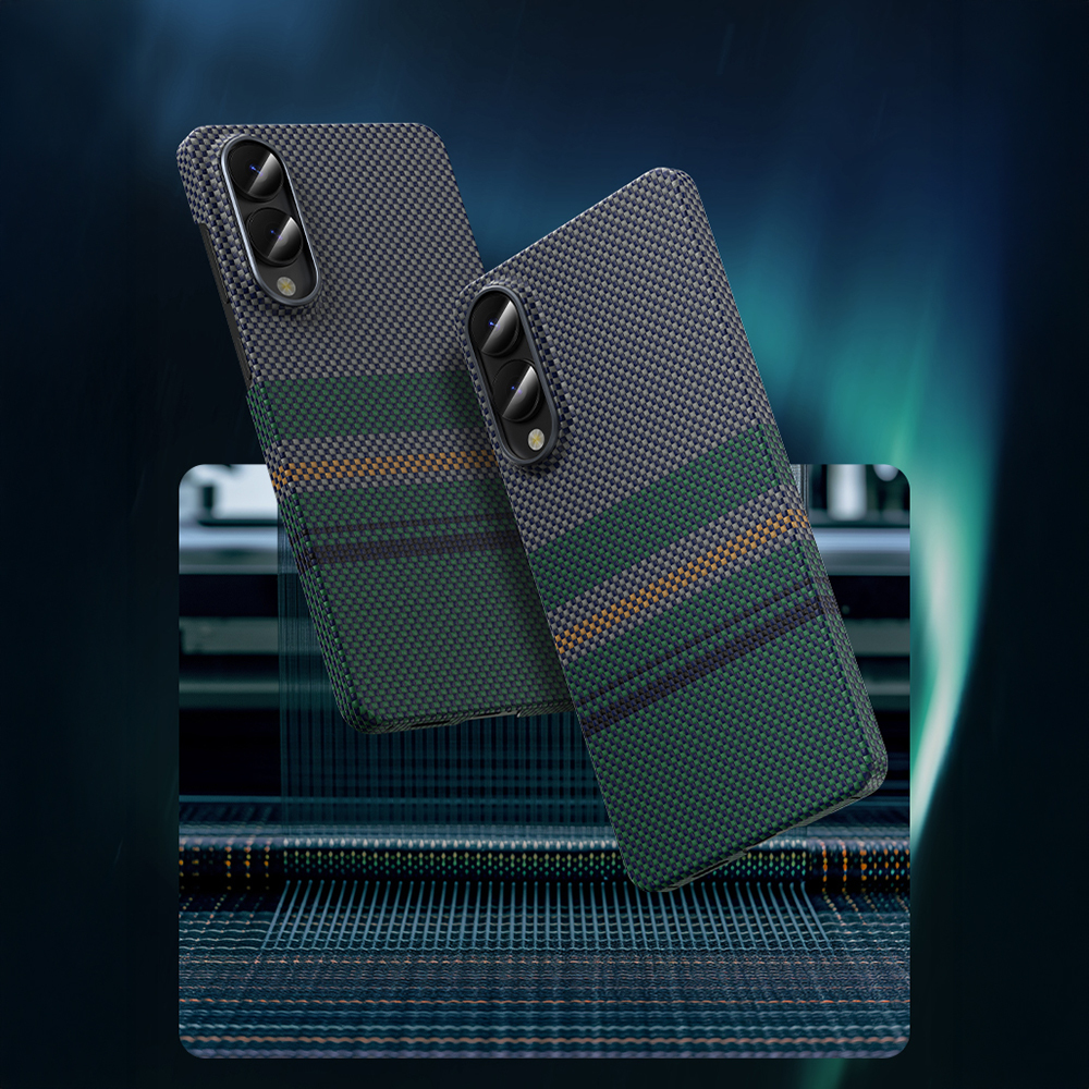 Galaxy S25 Edge Kılıf M-safe Şarj Özellikli Karbon Fiber Tasarımlı Benks Aurora ArmorAir Kevlar Kapak - 6