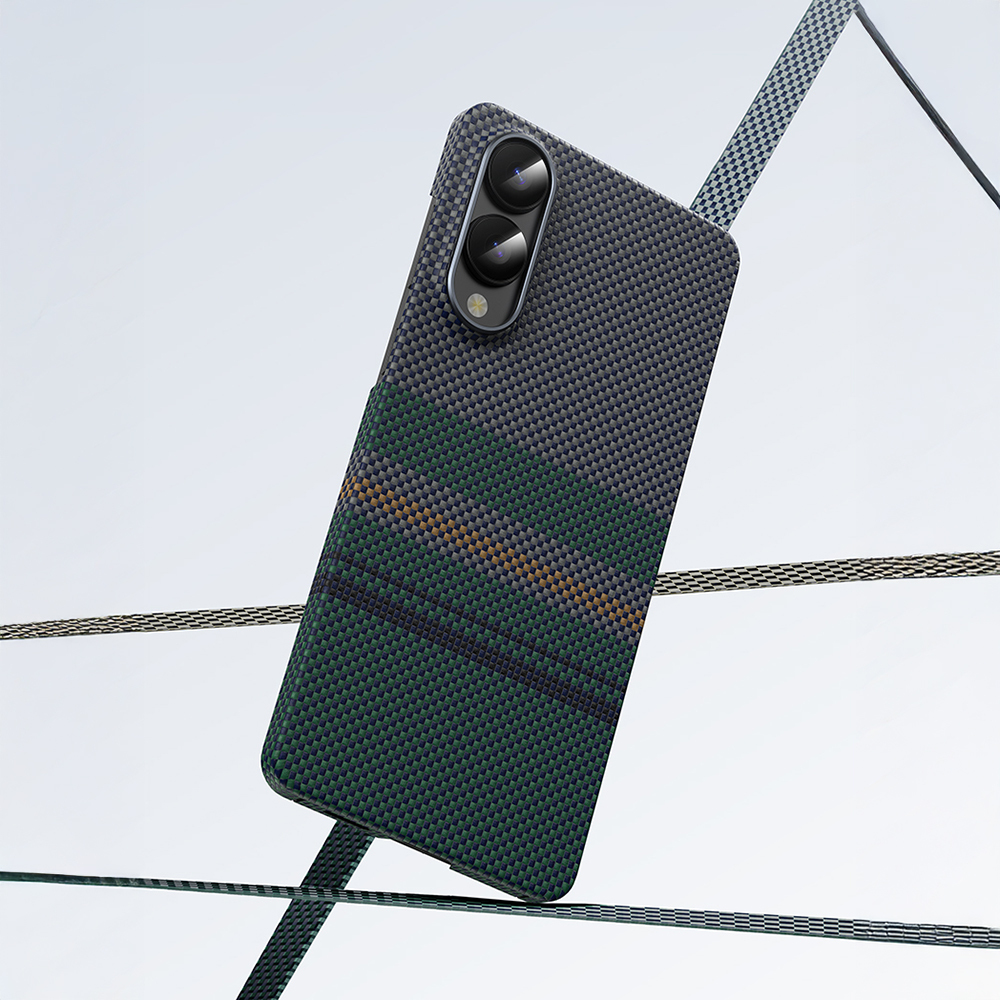 Galaxy S25 Edge Kılıf M-safe Şarj Özellikli Karbon Fiber Tasarımlı Benks Aurora ArmorAir Kevlar Kapak - 8