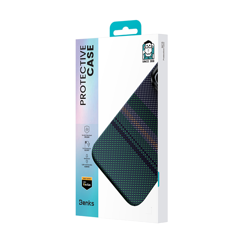 Galaxy S25 Edge Kılıf M-safe Şarj Özellikli Karbon Fiber Tasarımlı Benks Aurora ArmorAir Kevlar Kapak - 13