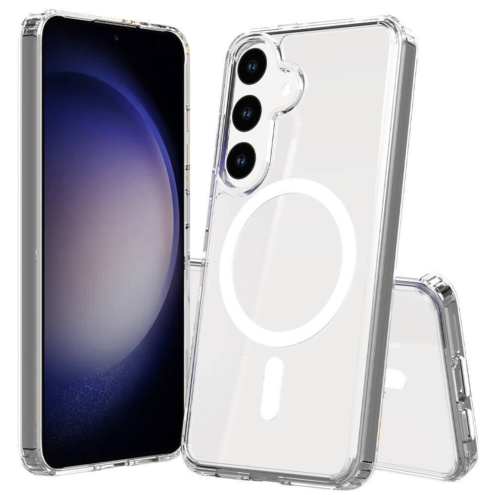 Galaxy S25 FE Case M-safe Charging Transparent Hard PC Zore Embos Cover - 2