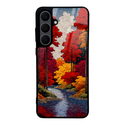 Galaxy S25 FE Case with Camera Protection, Patterned Zore Lusi Cover Ağaçlar