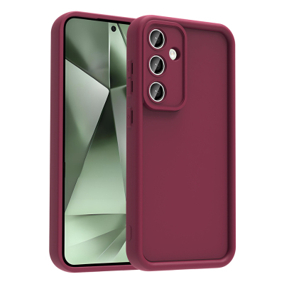 Galaxy S25 FE Case with Camera Protection Zore Ananas Cover Plum