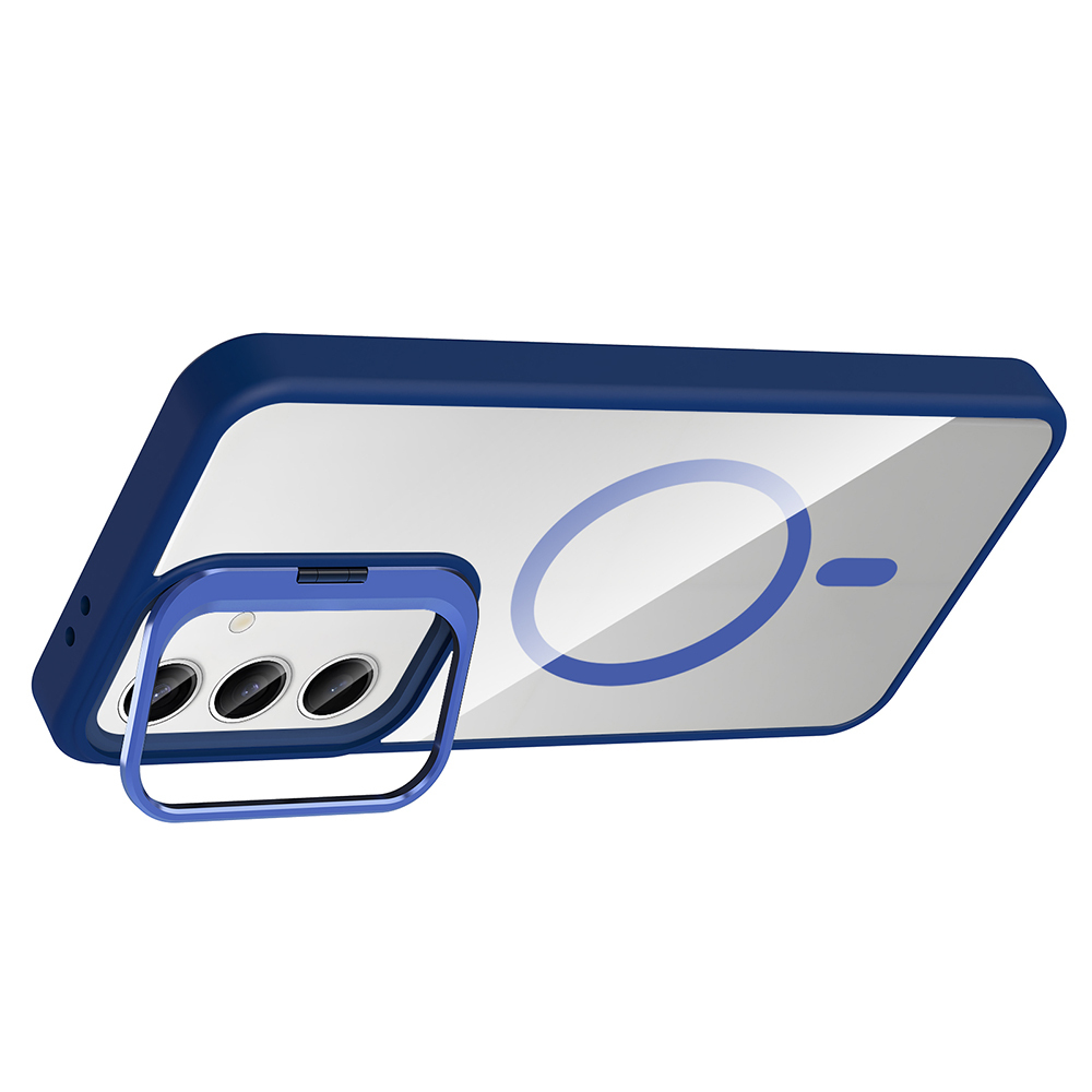 Galaxy S25 FE Case with Stand and Camera Lens Gift Zore Etro Cover with M-Safe Charging Function - 7