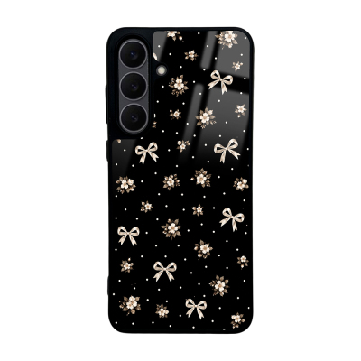 Galaxy S25 FE Kılıf Kamera Korumalı Desenli Zore Lusi Kapak Gold Fiyonk
