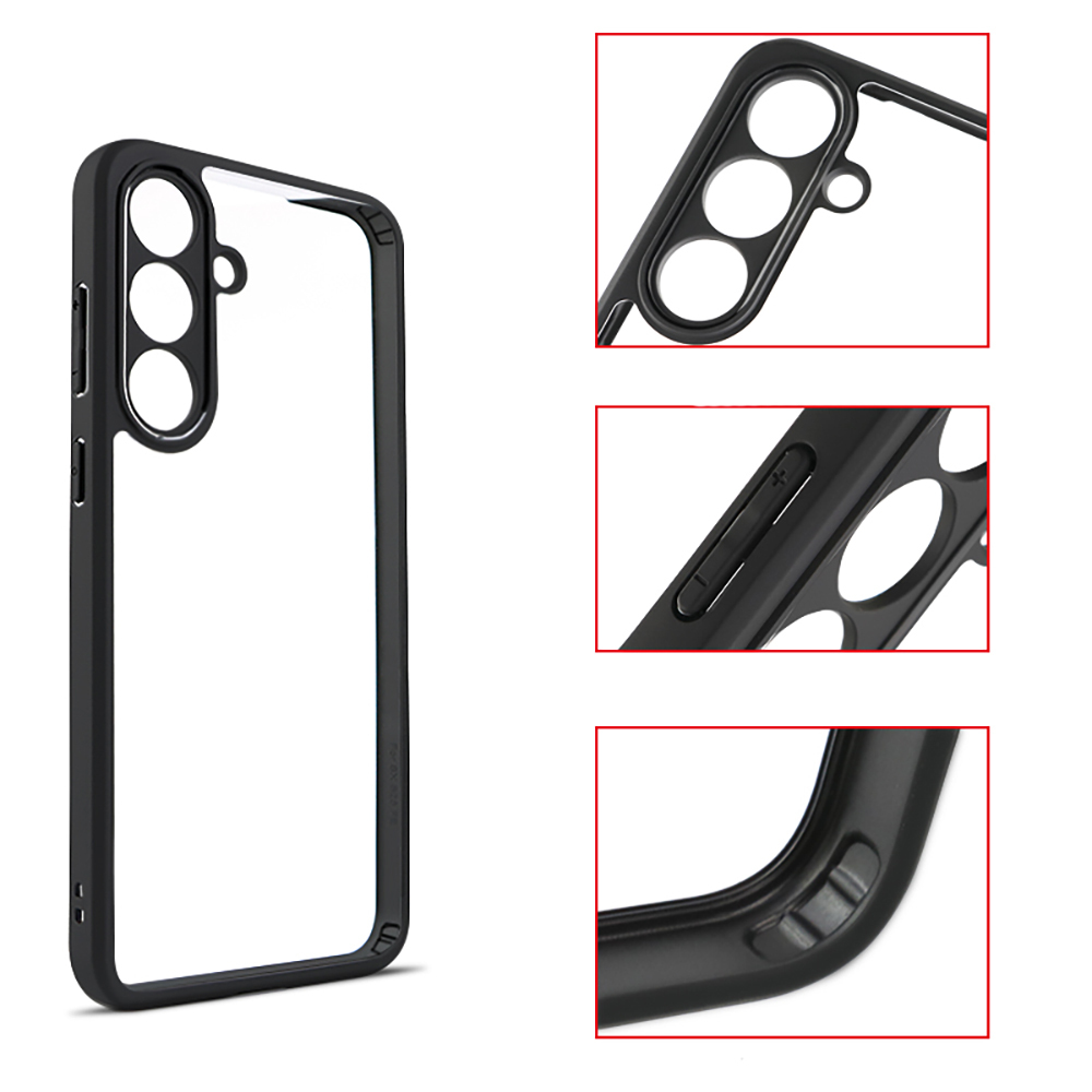 Galaxy S25 FE Kılıf Kamera Korumalı Şeffaf Arka Yüzey Zore New Roll Kapak - 7