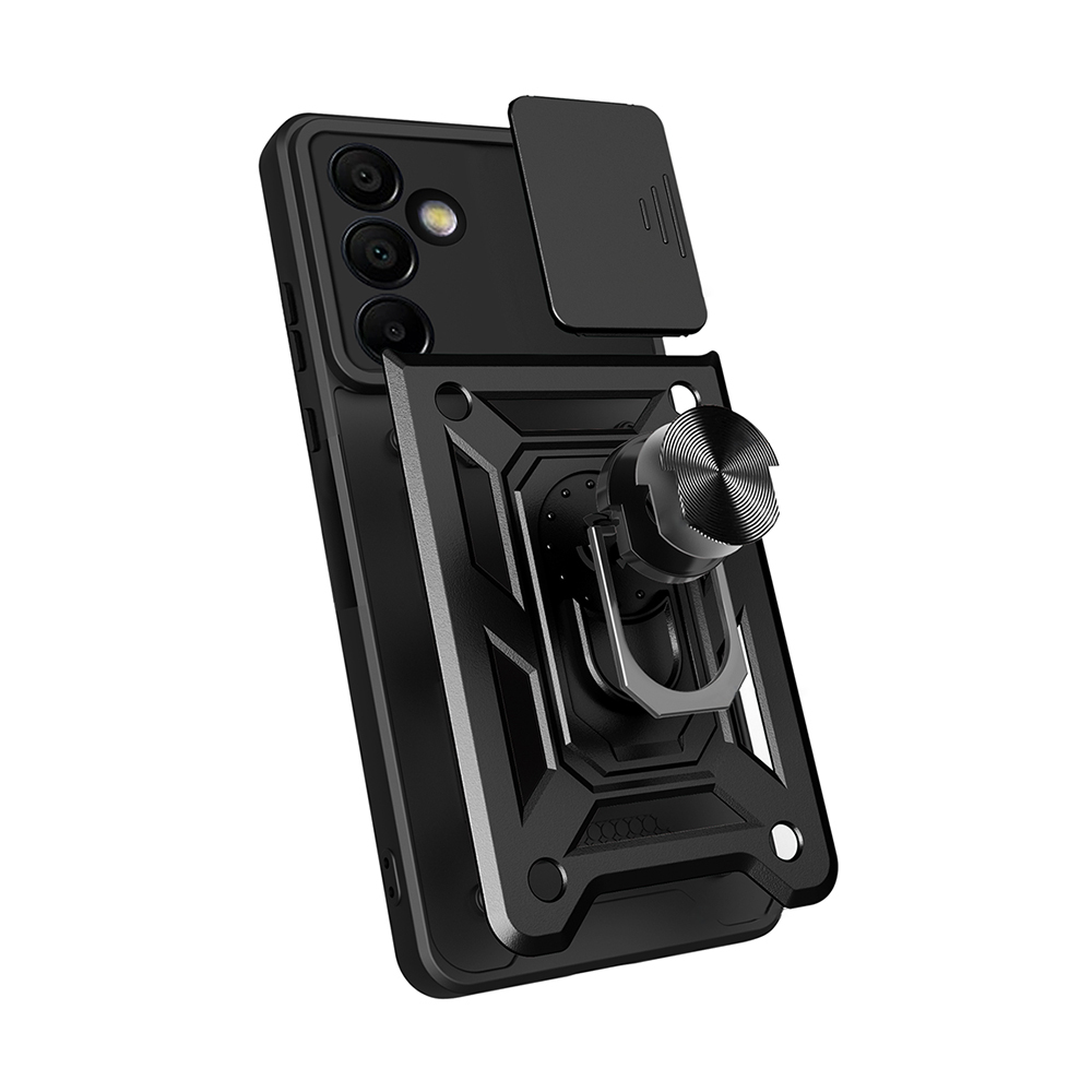 Galaxy S25 FE Kılıf Magnetik Standlı Kamera Korumalı Zore Sürgülü Vega Kapak - 4