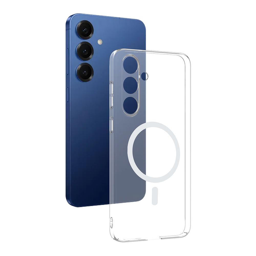 Galaxy S25 FE Ultra Camera Protected M-Safe Charging Transparent Zore London Hard PC Case - 2