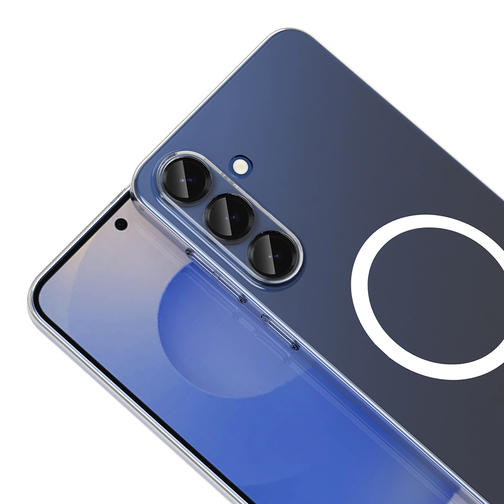 Galaxy S25 FE Ultra Kamera Korumalı M-Safe Şarj Özellikli Şeffaf Zore London Sert PC Kapak - 4