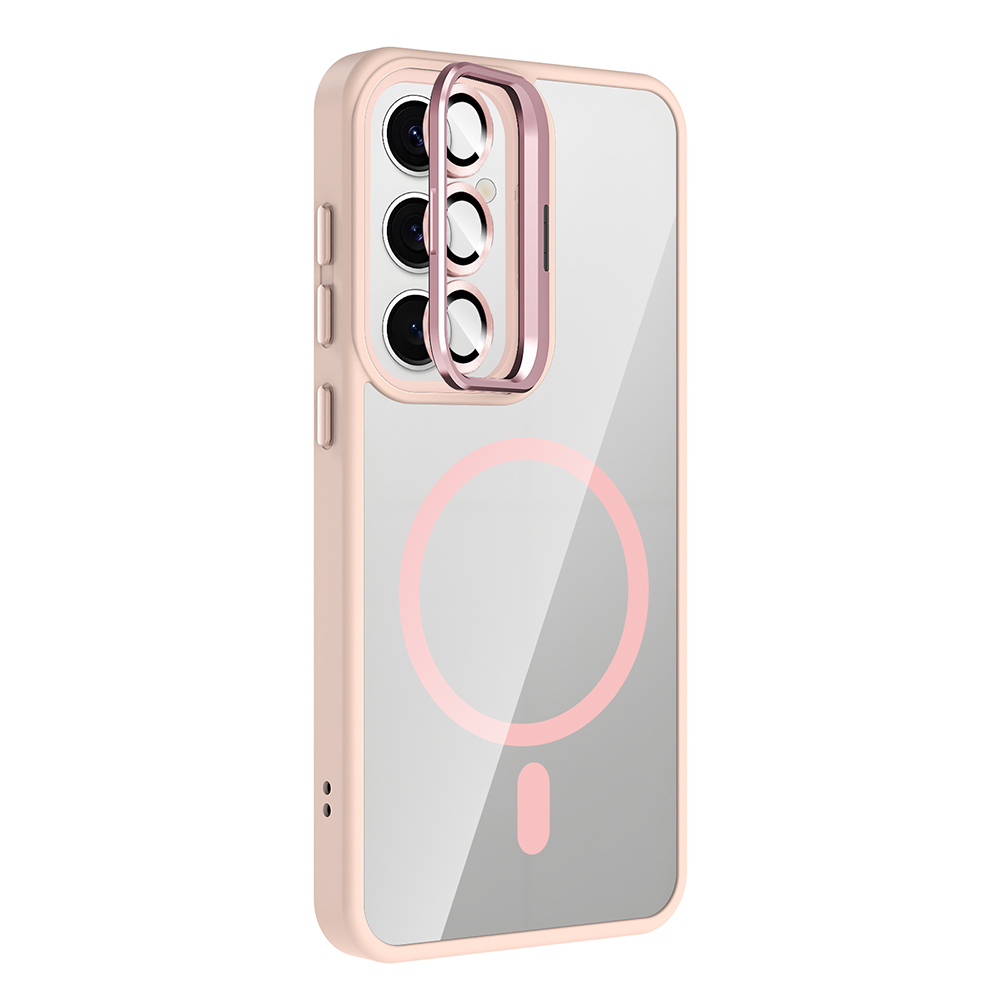 Galaxy S25 Kılıf Standlı ve Kamera Lens Hediyeli M-Safe Şarj Özellikli Zore Etro Kapak - 18