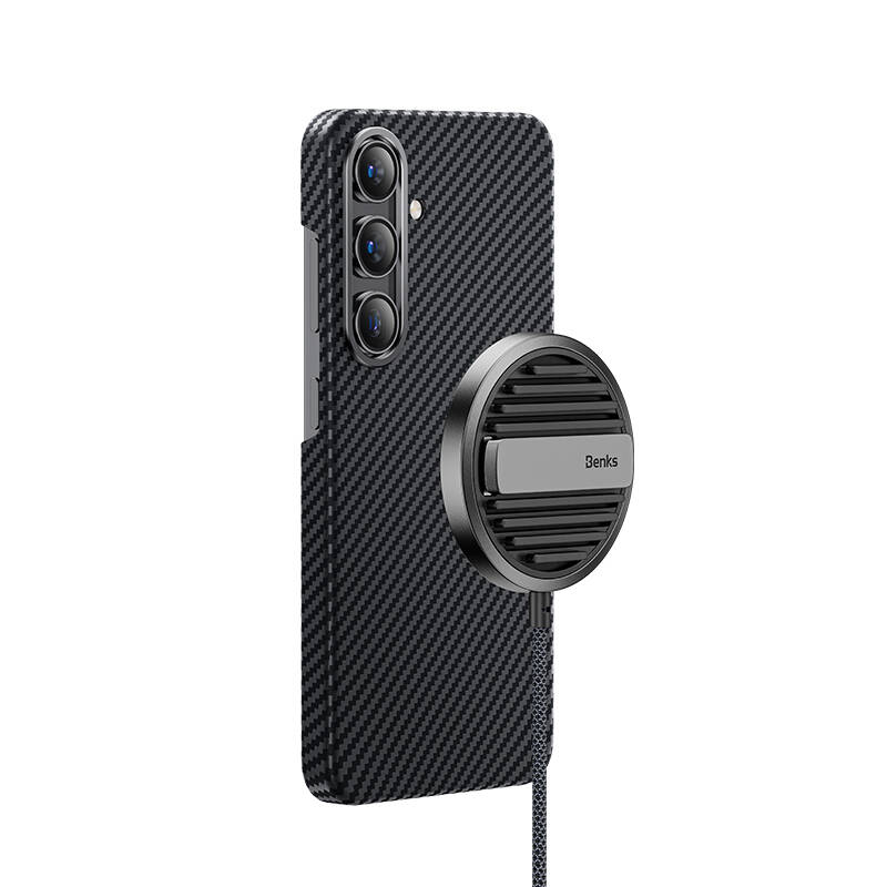 Galaxy S25 Plus Case M-safe Charging Carbon Fiber Benks Essential ArmorAir 600D Kevlar Cover - 3