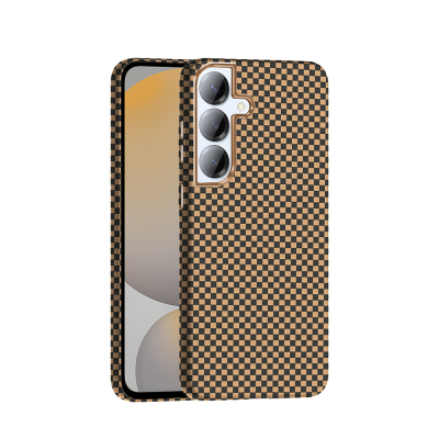 Galaxy S25 Plus Case M-safe Charging Feature Carbon Fiber Look Zore Gros Cover Desert Titanyum