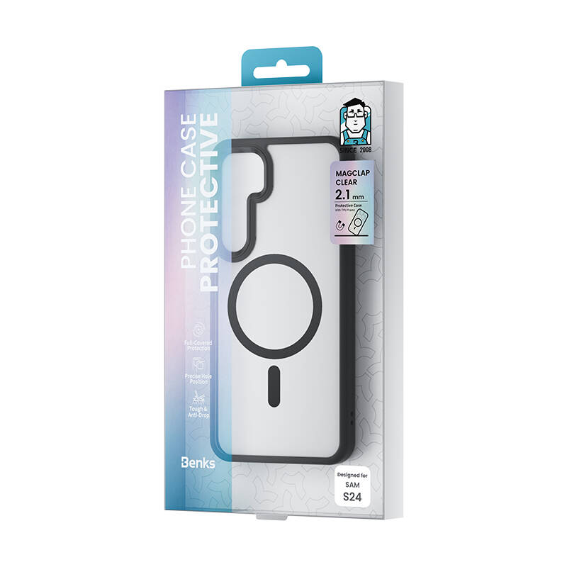 Galaxy S25 Plus Case M-safe Charging Feature Transparent Back Surface Benks MagClap TPU Frame Cover - 13
