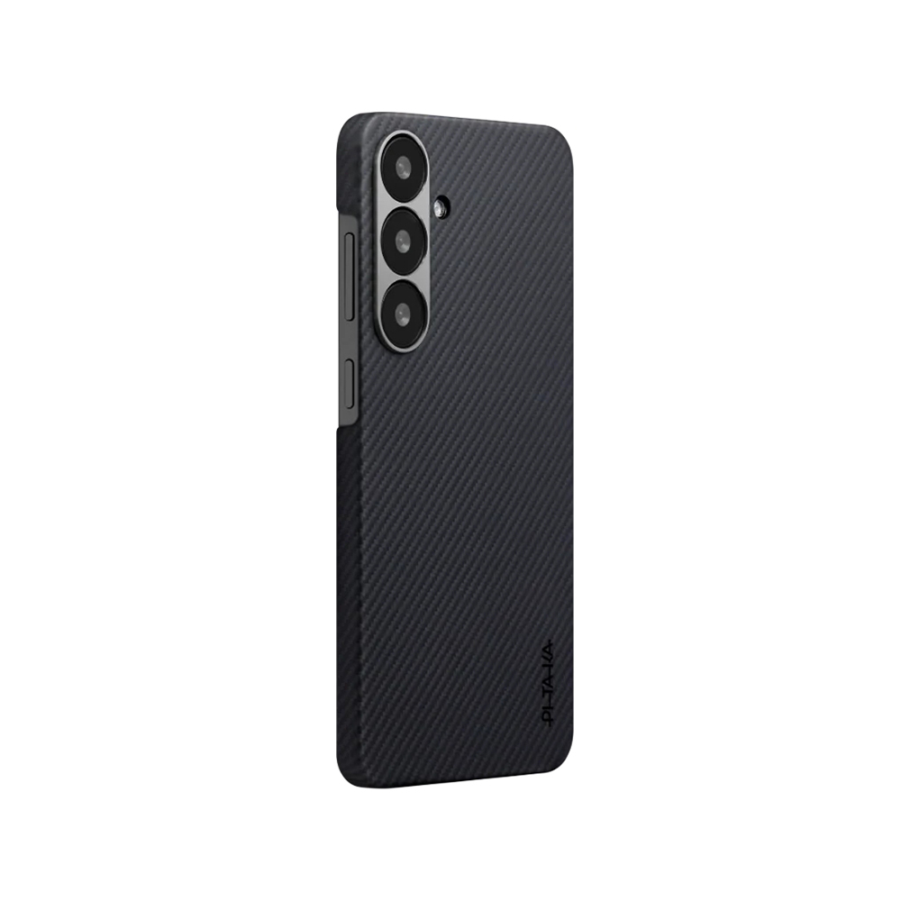 Galaxy S25 Plus Case Magsafe Charging Feature 600D Aramid Fiber Pitaka Ultra-Slim Classic Series Black-Grey Twill Cover - 10