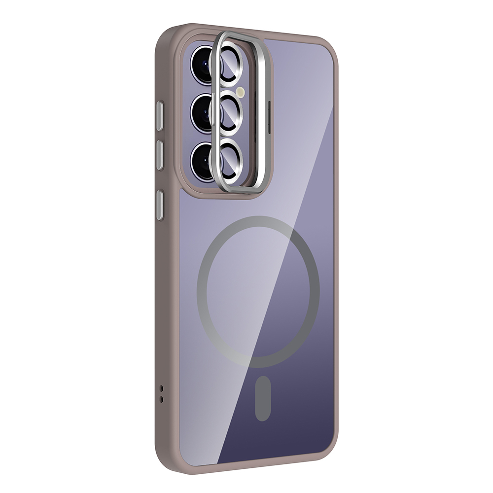 Galaxy S25 Plus Case Stand Camera Lens Gift M-Safe Charging Feature Zore Etro Cover - 16