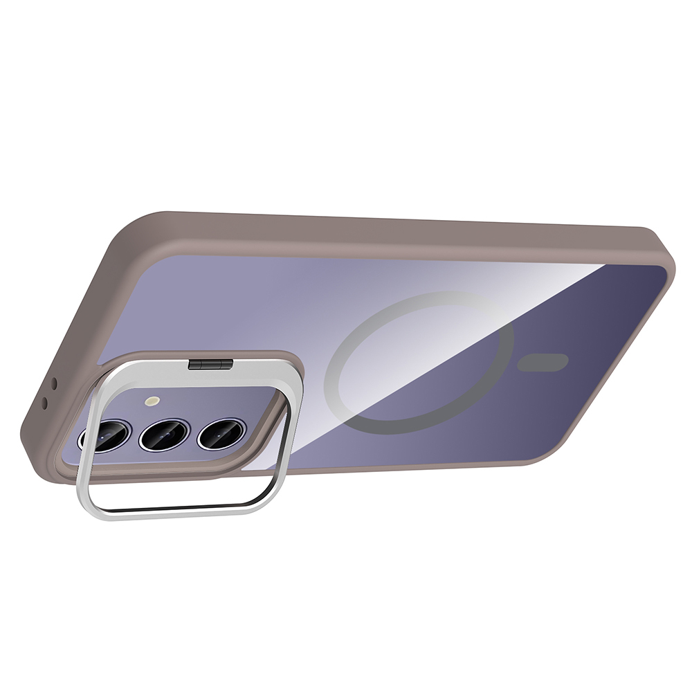 Galaxy S25 Plus Case Stand Camera Lens Gift M-Safe Charging Feature Zore Etro Cover - 17