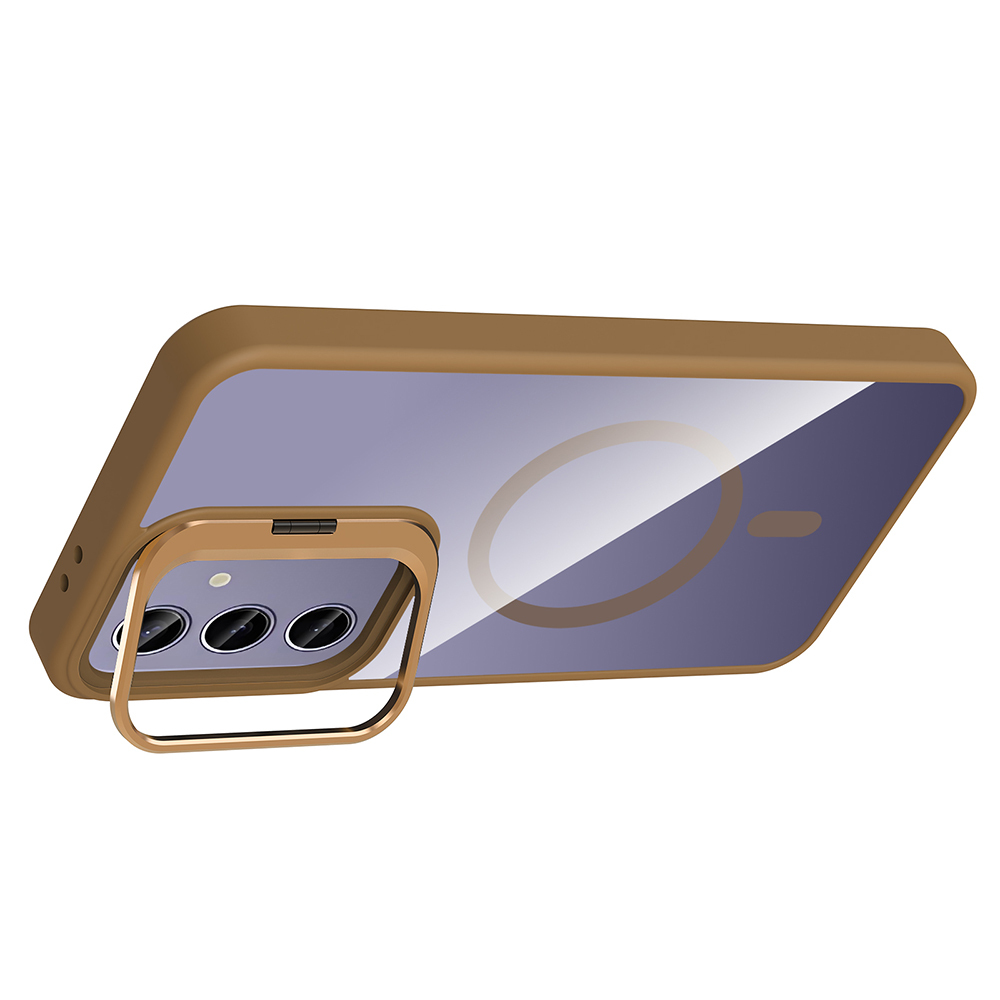 Galaxy S25 Plus Case Stand Camera Lens Gift M-Safe Charging Feature Zore Etro Cover - 19