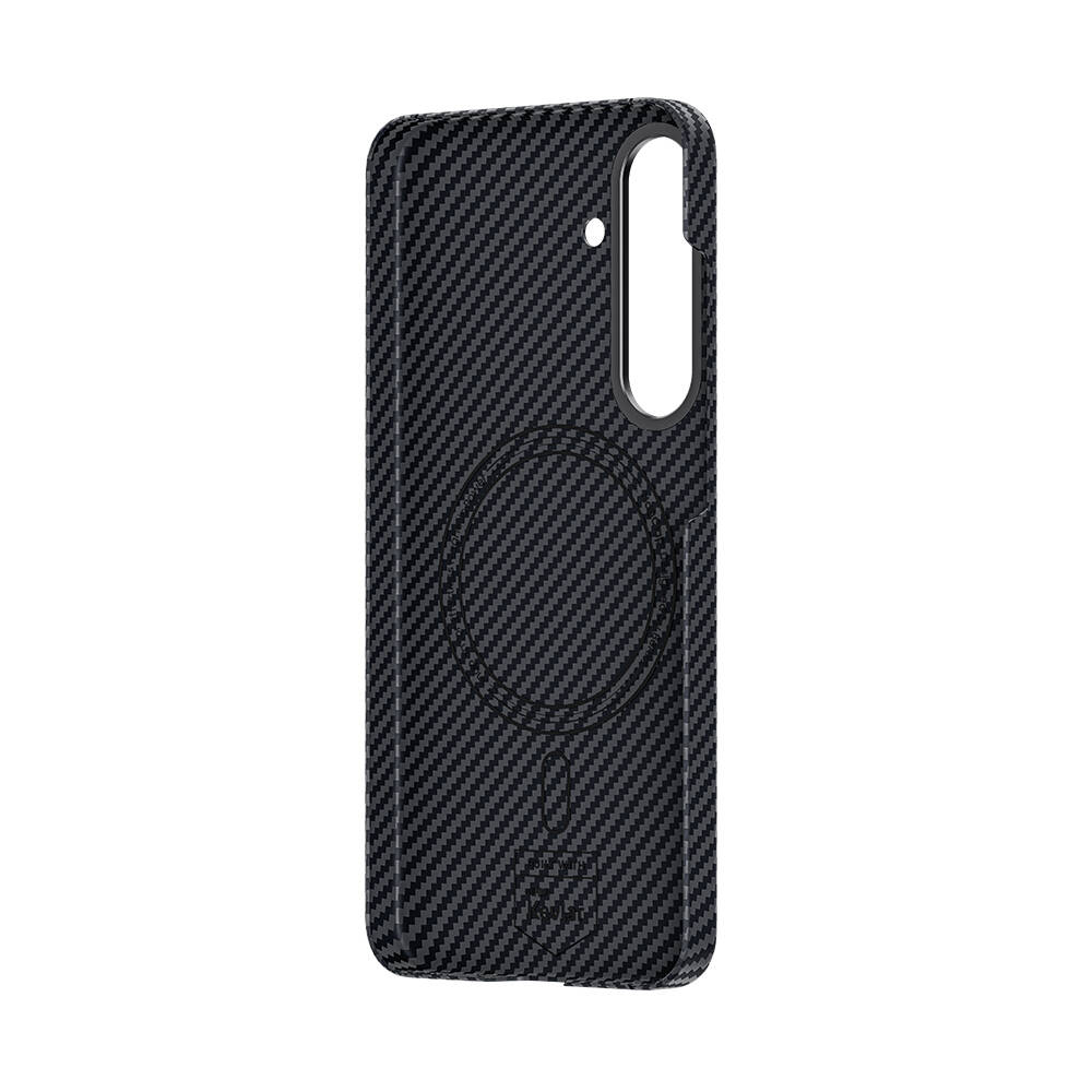 Galaxy S25 Plus Kılıf M-safe Şarj Özellikli Karbon Fiber Benks Essential ArmorAir 600D Kevlar Kapak - 6