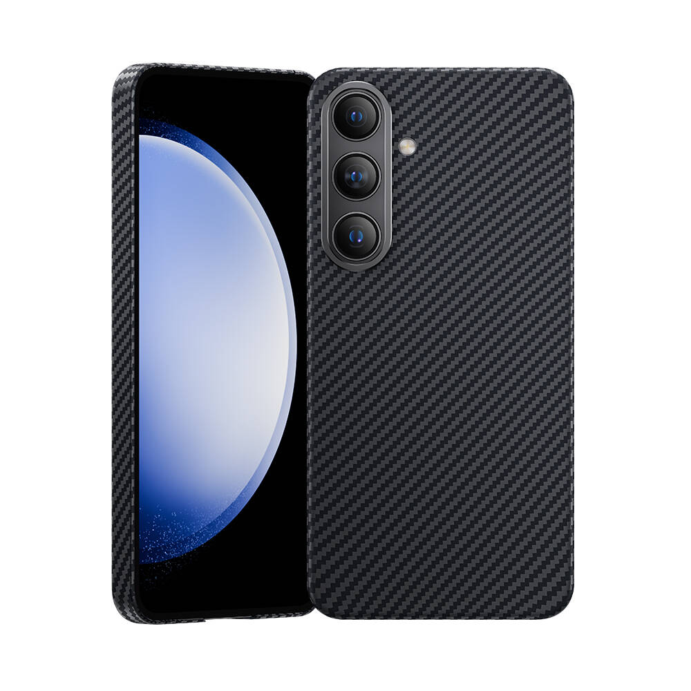 Galaxy S25 Plus Kılıf M-safe Şarj Özellikli Karbon Fiber Benks Essential ArmorAir 600D Kevlar Kapak - 1