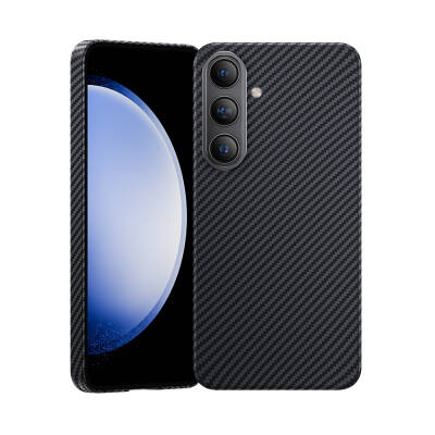 Galaxy S25 Plus Kılıf M-safe Şarj Özellikli Karbon Fiber Benks Essential ArmorAir 600D Kevlar Kapak Siyah