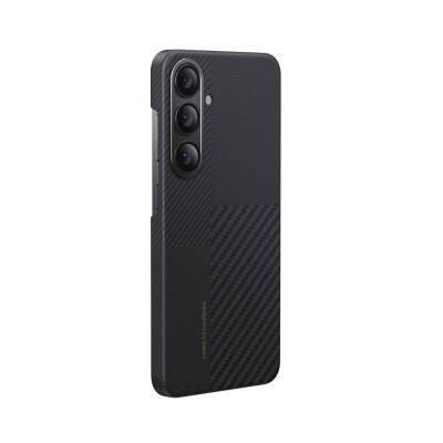 Galaxy S25 Plus Kılıf M-safe Şarj Özellikli Karbon Fiber Benks Montage ArmorAir Kevlar Kapak Siyah