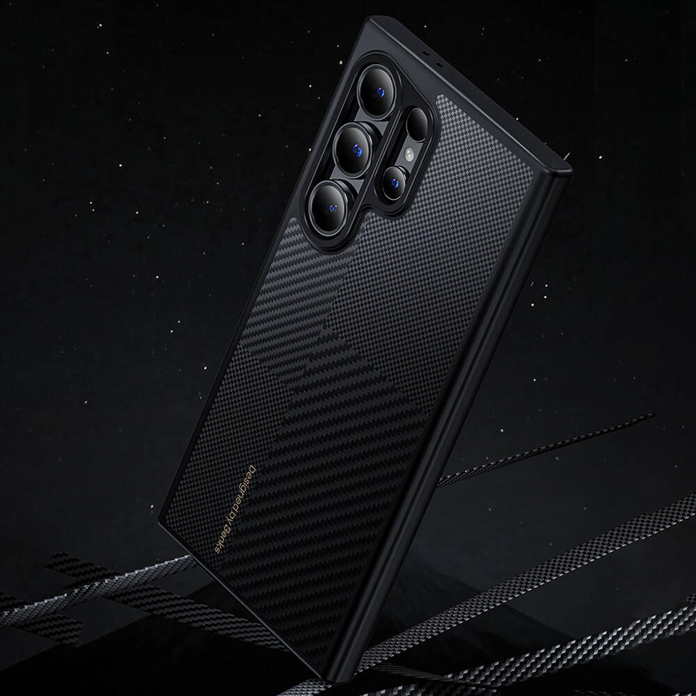 Galaxy S25 Plus Kılıf M-safe Şarj Özellikli Karbon Fiber Benks Montage Hybrid ArmorPro Kevlar Kapak - 4