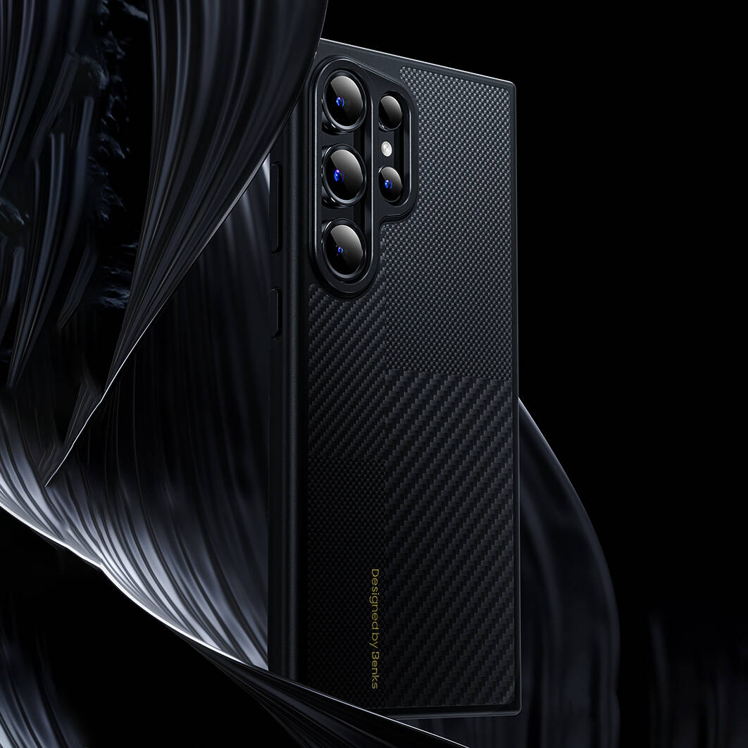 Galaxy S25 Plus Kılıf M-safe Şarj Özellikli Karbon Fiber Benks Montage Hybrid ArmorPro Kevlar Kapak - 5