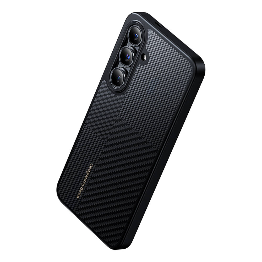 Galaxy S25 Plus Kılıf M-safe Şarj Özellikli Karbon Fiber Benks Montage Hybrid ArmorPro Kevlar Kapak - 3