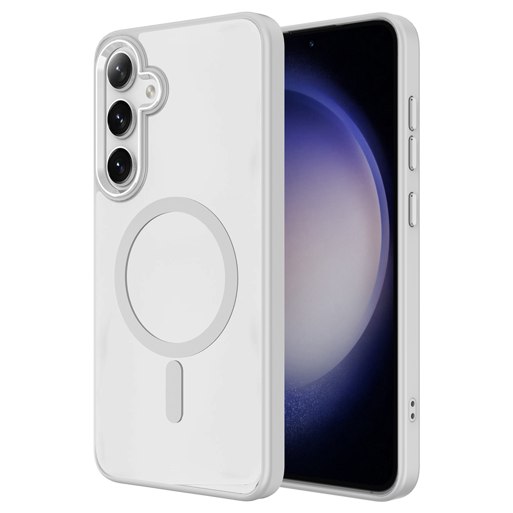 Galaxy S25 Plus Kılıf M-safe Şarj Özellikli Zore Krom M-safe Silikon Kapak - 5