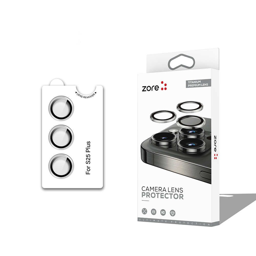 Galaxy S25 Plus Zore CL-12 Premium Safir Parmak İzi Bırakmayan Anti-Reflective Kamera Lens Koruyucu - 3