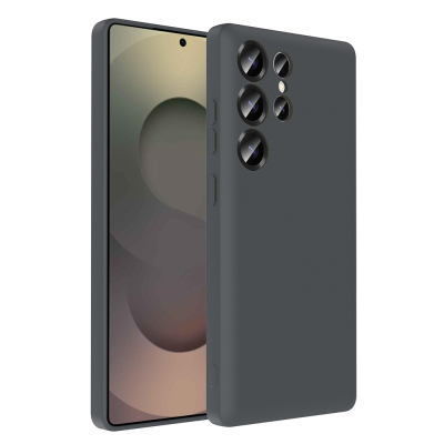 Galaxy S25 Ultra Case Camera Protection Card Holder Zore Vitra Cover Grey