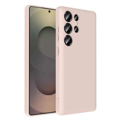 Galaxy S25 Ultra Case Camera Protection Card Holder Zore Vitra Cover Pink
