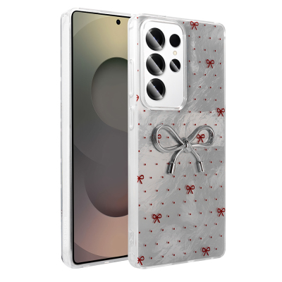 Galaxy S25 Ultra Case Camera Protection Figured Zore Ponti Silicone Cover Açık Mavi