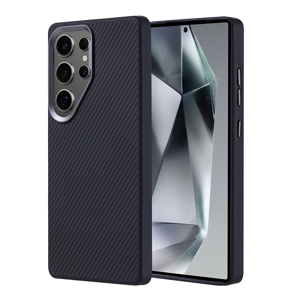 Galaxy S25 Ultra Case Magsafe Charging Feature Carbon Fiber Look Zore Troy Cover - 3