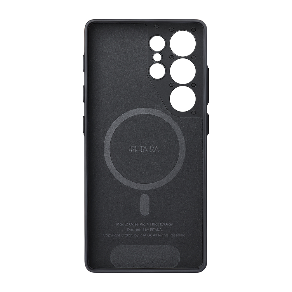 Galaxy S25 Ultra Case Magsafe Charging Featured Aramid Fiber Pitaka PinButton Series Cover with 3 Function Buttons - 3