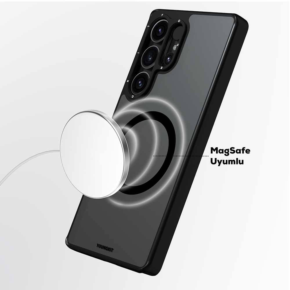 Galaxy S25 Ultra Case Magsafe Charging Featured Glass Back Surface TPU Youngkit Gemstone Series Cover - 9