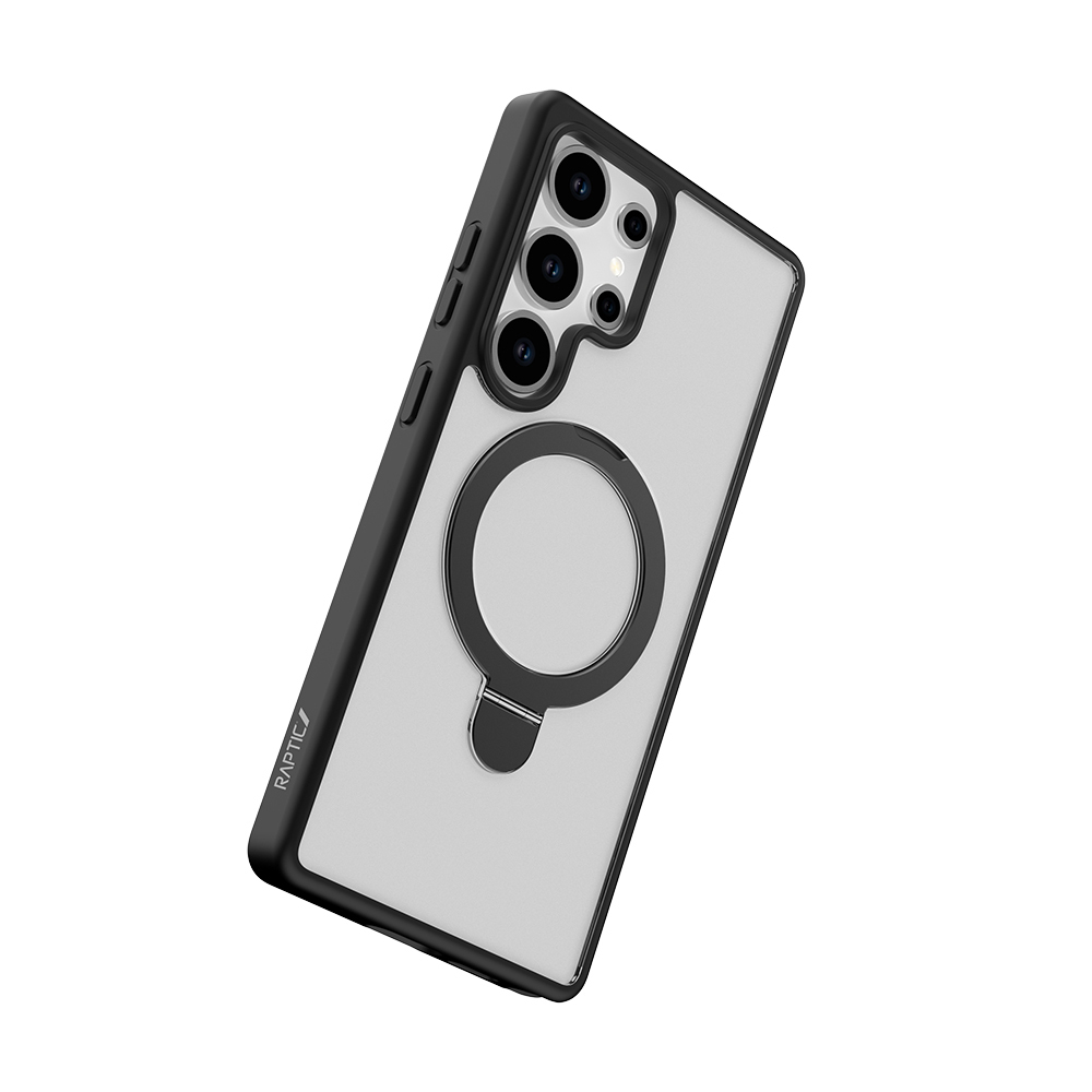 Galaxy S25 Ultra Case Raptic Air Stand Series with Magsafe Charging Feature Frosted Transparent Design Stand Cover - 6