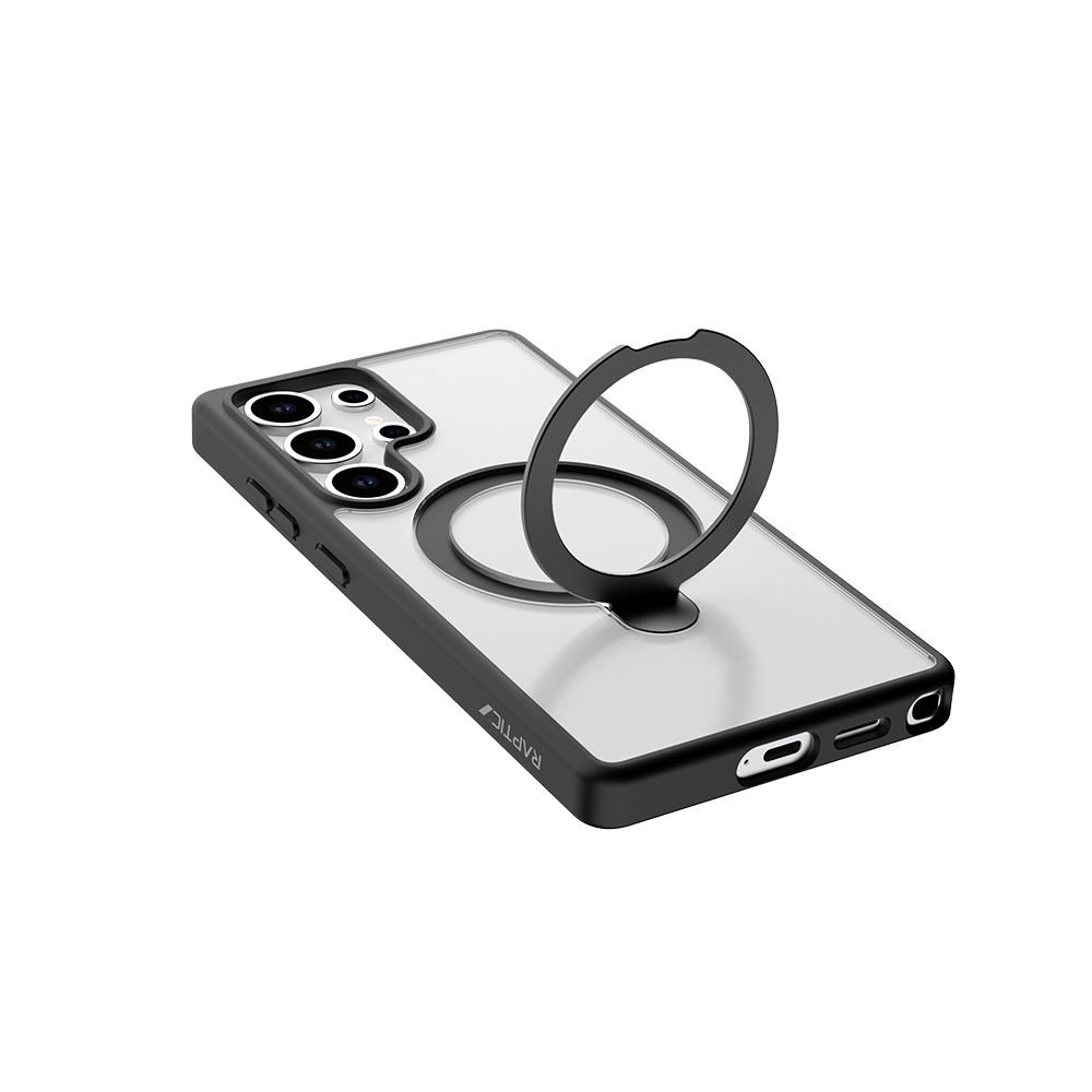 Galaxy S25 Ultra Case Raptic Air Stand Series with Magsafe Charging Feature Frosted Transparent Design Stand Cover - 7
