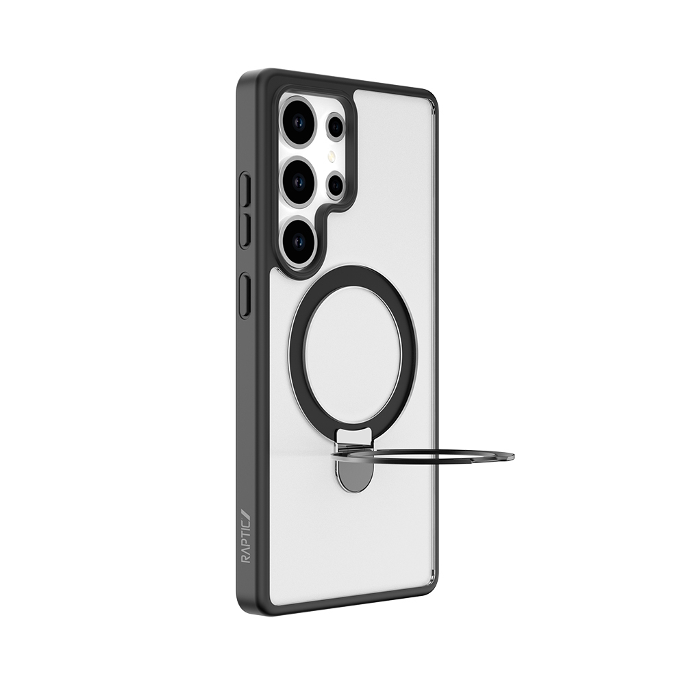 Galaxy S25 Ultra Case Raptic Air Stand Series with Magsafe Charging Feature Frosted Transparent Design Stand Cover - 8