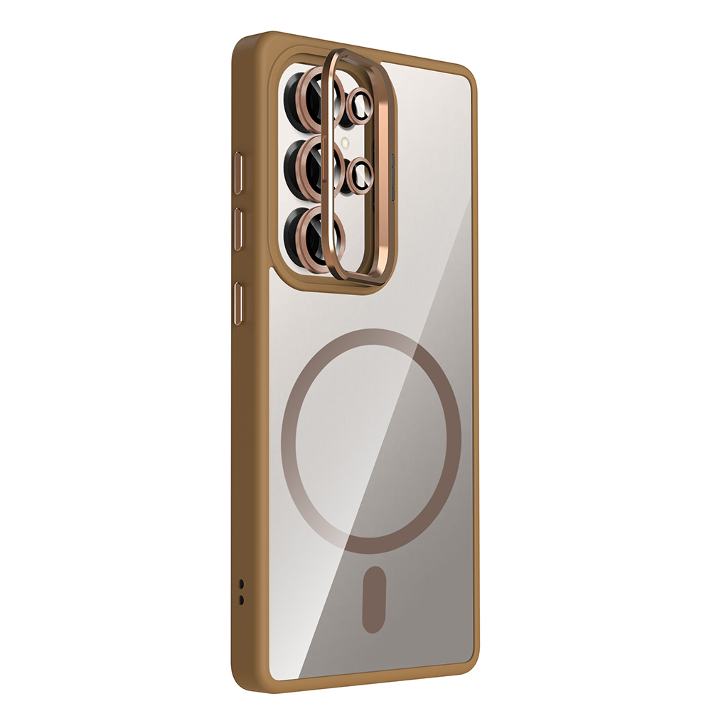 Galaxy S25 Ultra Case Stand Camera Lens Gift M-Safe Charging Feature Zore Etro Cover - 14