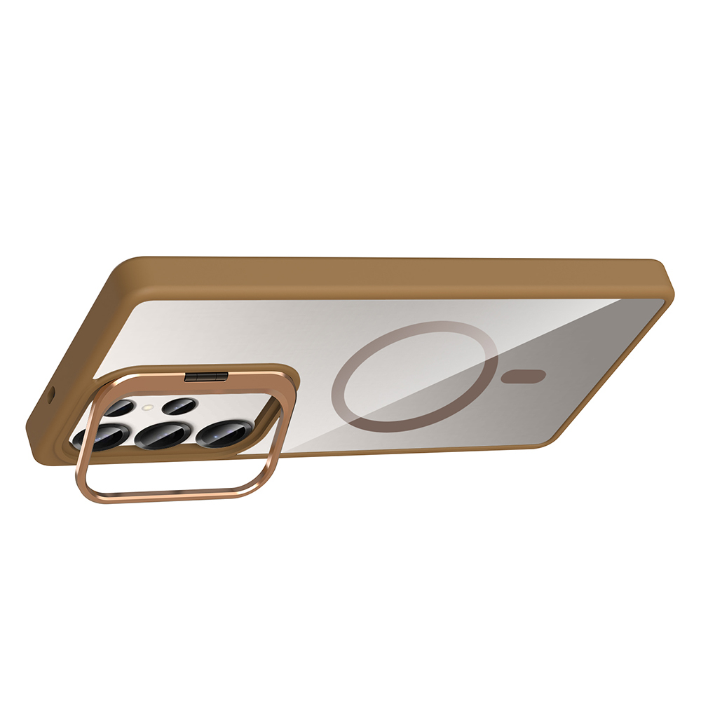 Galaxy S25 Ultra Case Stand Camera Lens Gift M-Safe Charging Feature Zore Etro Cover - 15