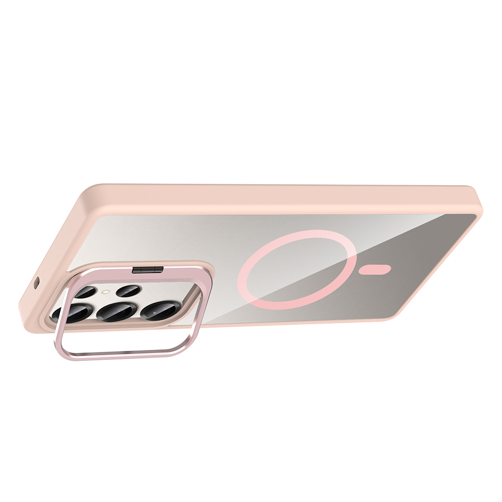 Galaxy S25 Ultra Case Stand Camera Lens Gift M-Safe Charging Feature Zore Etro Cover - 13