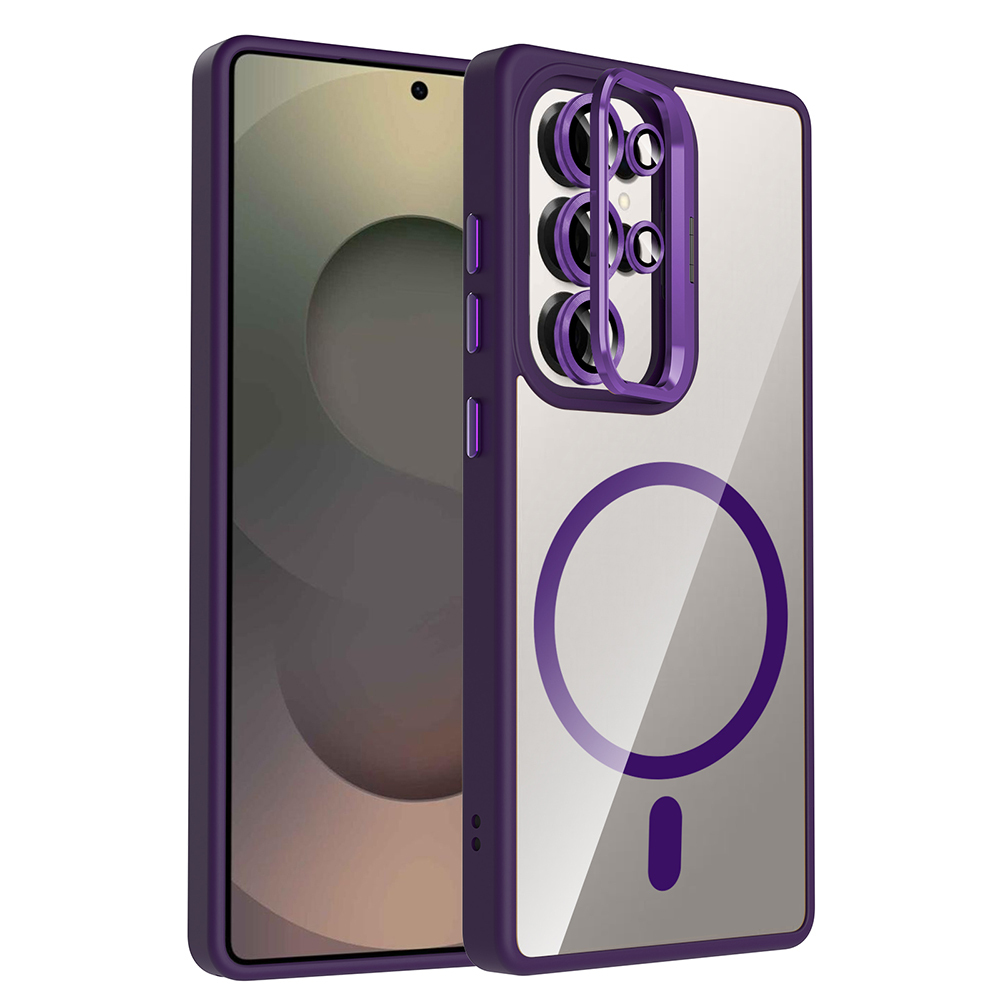 Galaxy S25 Ultra Case Stand Camera Lens Gift M-Safe Charging Feature Zore Etro Cover - 5